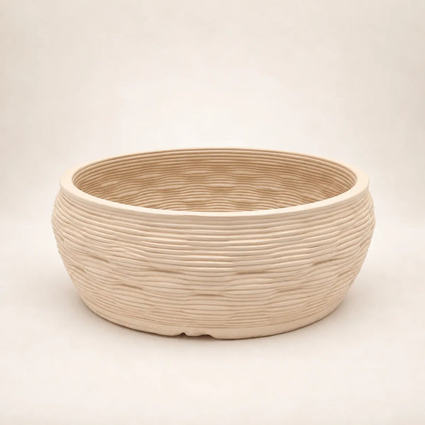 Vaso Gaudì basso in ceramica Made in Italy - D.17 H.6 cm