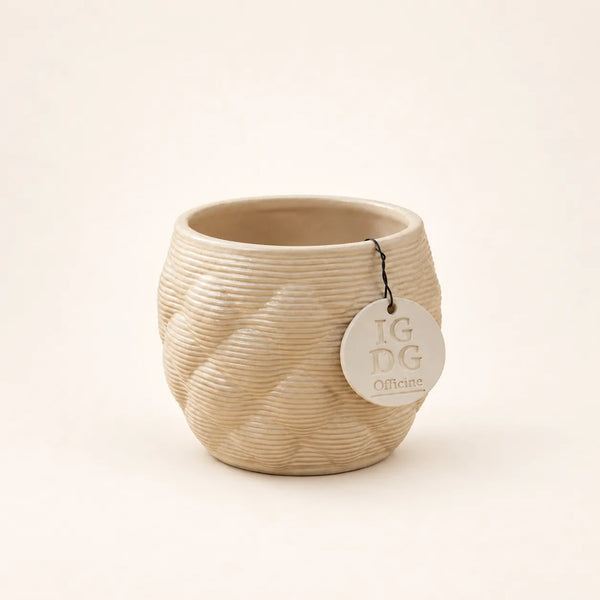 Vaso in ceramica made in Italy Alba D.12 cm