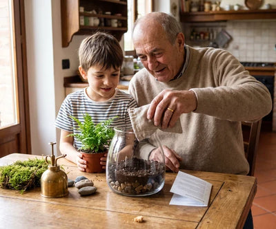 Regalo para el Día de los Abuelos: por qué un bonsái o un kit de terrario DIY es el detalle que estabas esperando