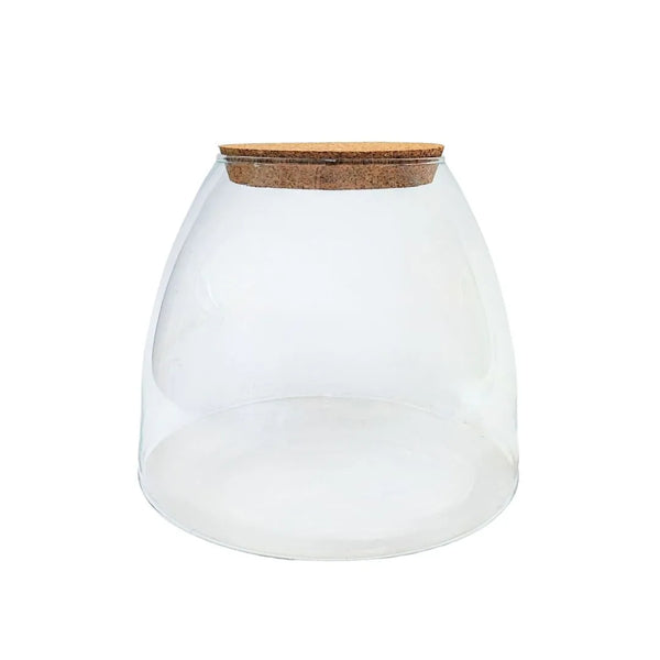 Récipient en verre soufflé H.22 D.23 cm