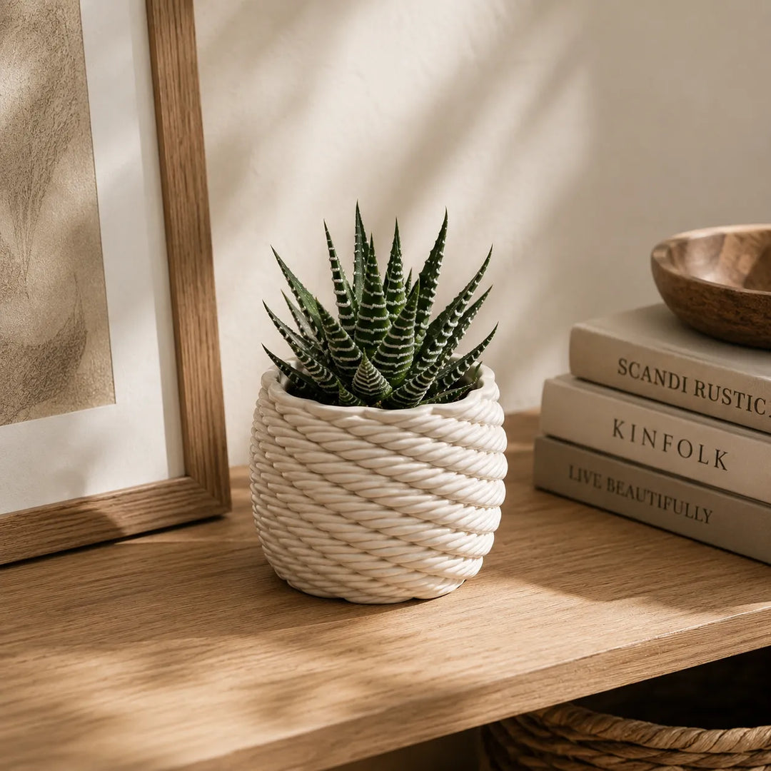 Vase en argile fait main Carina – Diamètre 9 cm