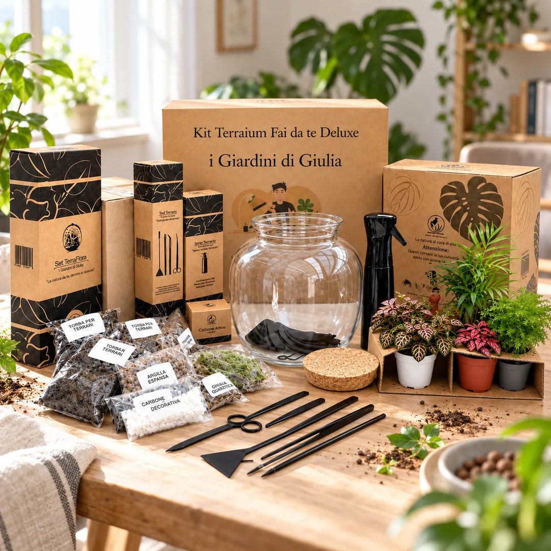 Kit Terrarium Fai Da Te Master | Il Super Kit per Creare un Giardino in Vetro Unico