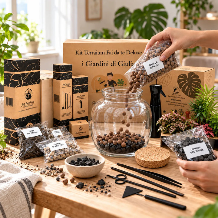 Kit Terrarium Fai Da Te Master | Il Super Kit per Creare un Giardino in Vetro Unico