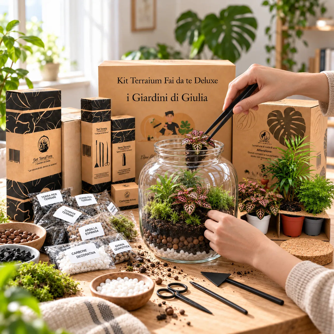 Kit Terrarium Fai Da Te Master | Il Super Kit per Creare un Giardino in Vetro Unico