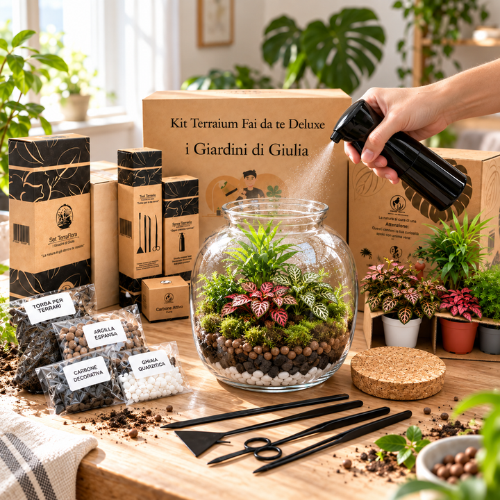 Kit Terrarium Fai Da Te Master | Il Super Kit per Creare un Giardino in Vetro Unico