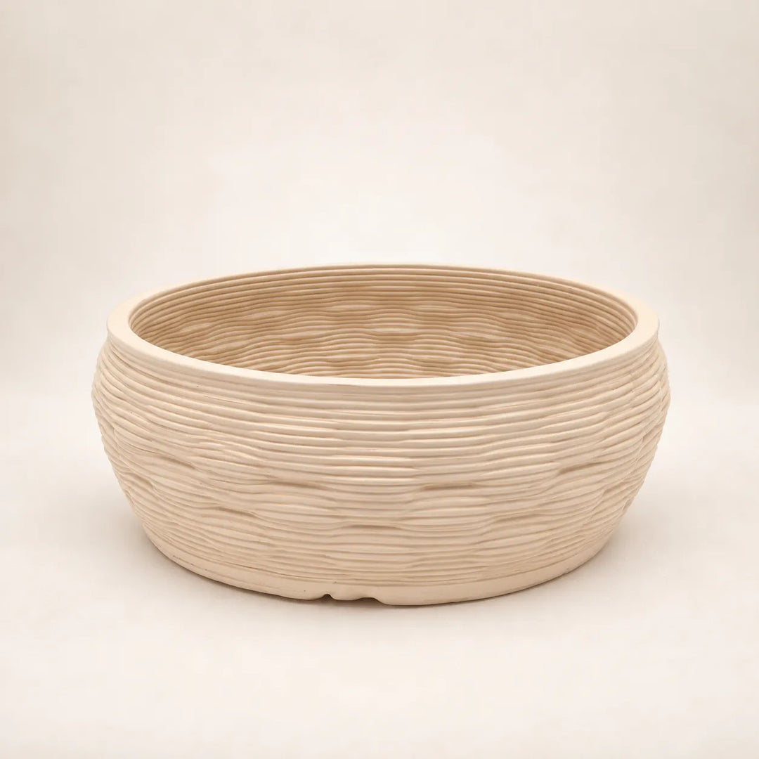 Vaso Gaudì basso in ceramica Made in Italy - D.17 H.6 cm
