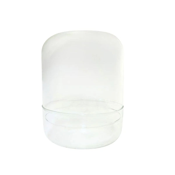 Récipient en verre soufflé H.20 D.13