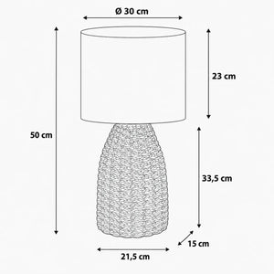 Large Lume Fira with Natural Jute Lampshade — vista 9