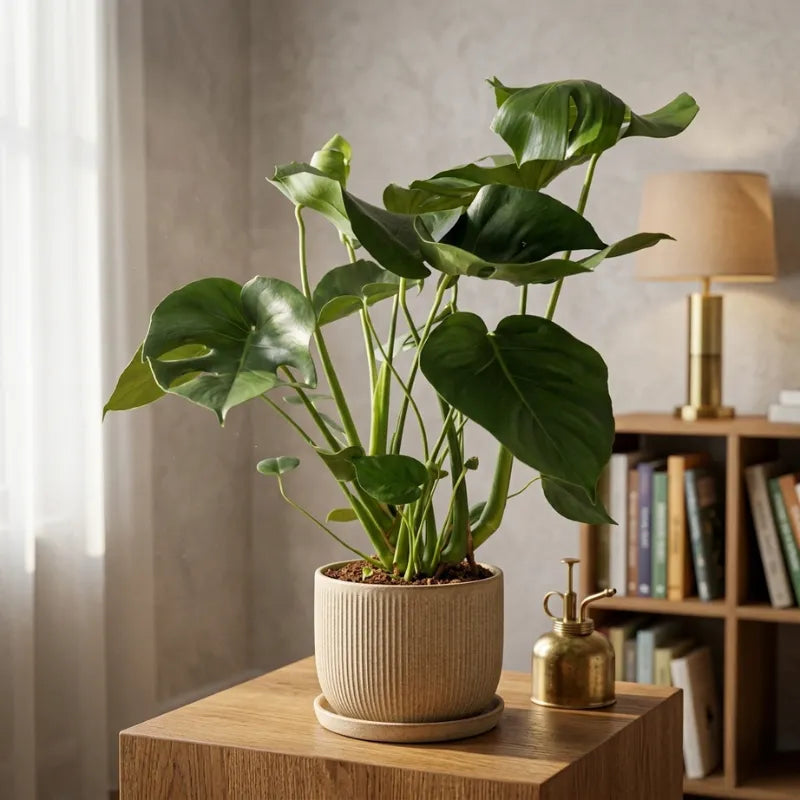 Monstera deliciosa dal fogliame tropicale, pianta da interno in vaso da 19 cm