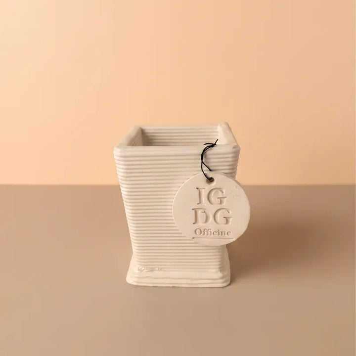 Vaso cuadrado mini en cerámica artesanal