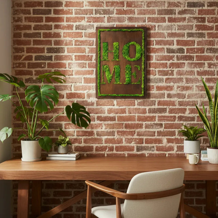 Quadro verde stabilizzato Home 40x30 cm - in ambiente moderno