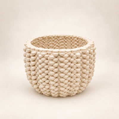 Vaso Fira basso in ceramica Made in Italy - D.20 H.12 cm