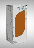 Scatola rigida con finestra 26x11 cm e motivi botanici per vaso Dallas 10