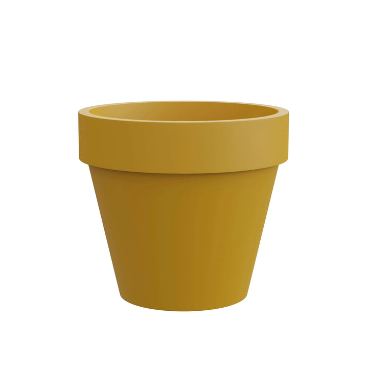 vaso conico giallo con bordo spesso standard one

