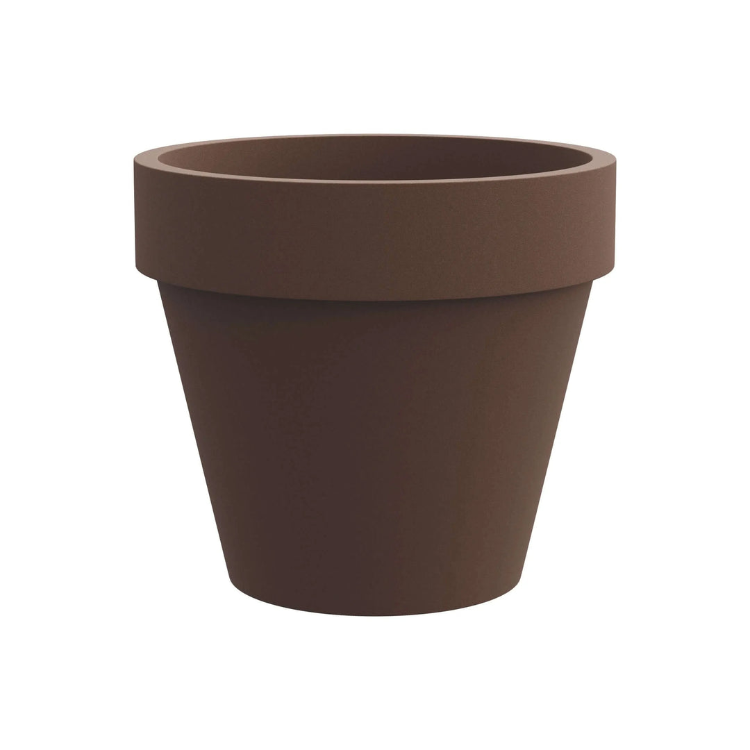 vaso con bordo marrone in polietilene standard one


