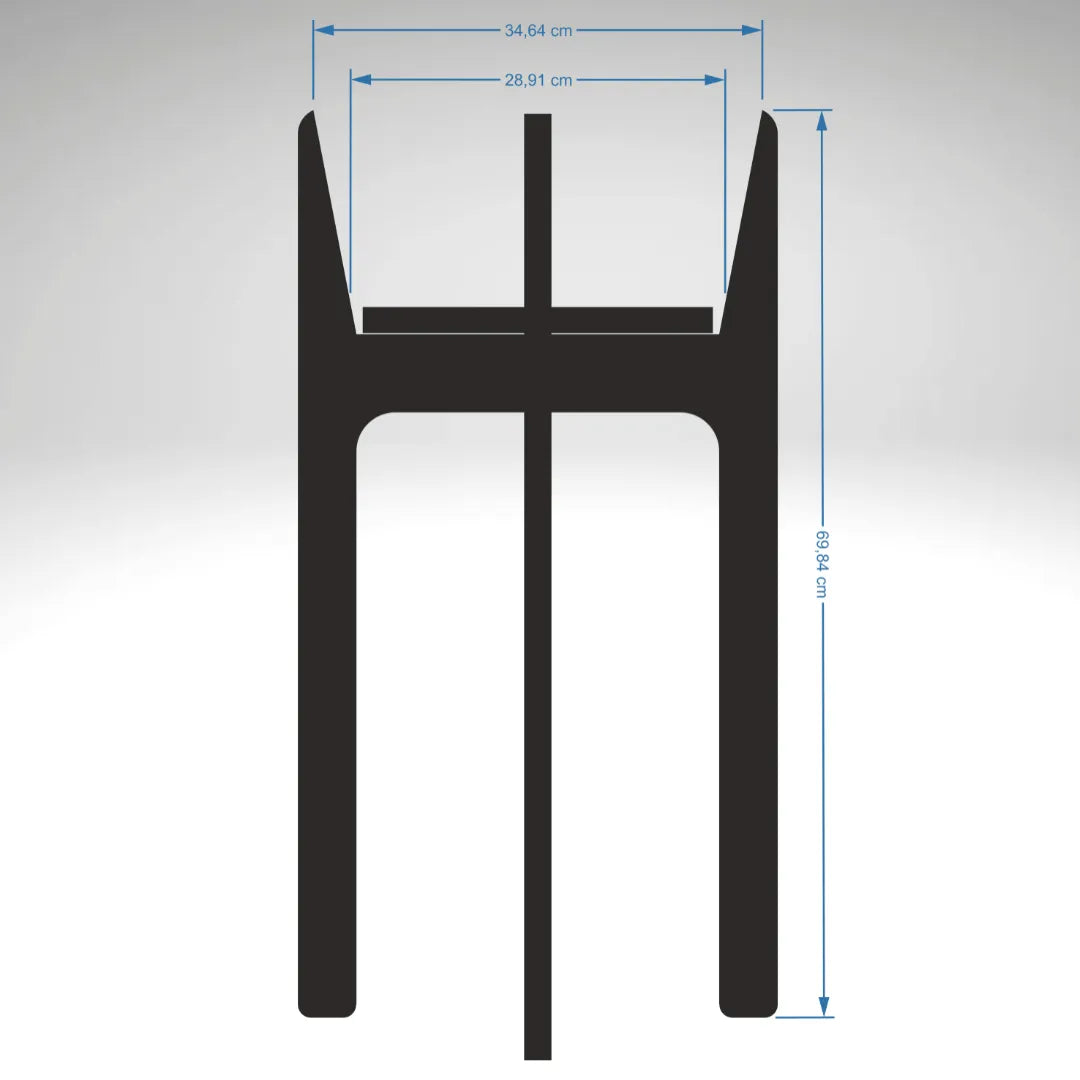 Supporto elegante Nero per Piante H.70 - i Giardini di Giulia