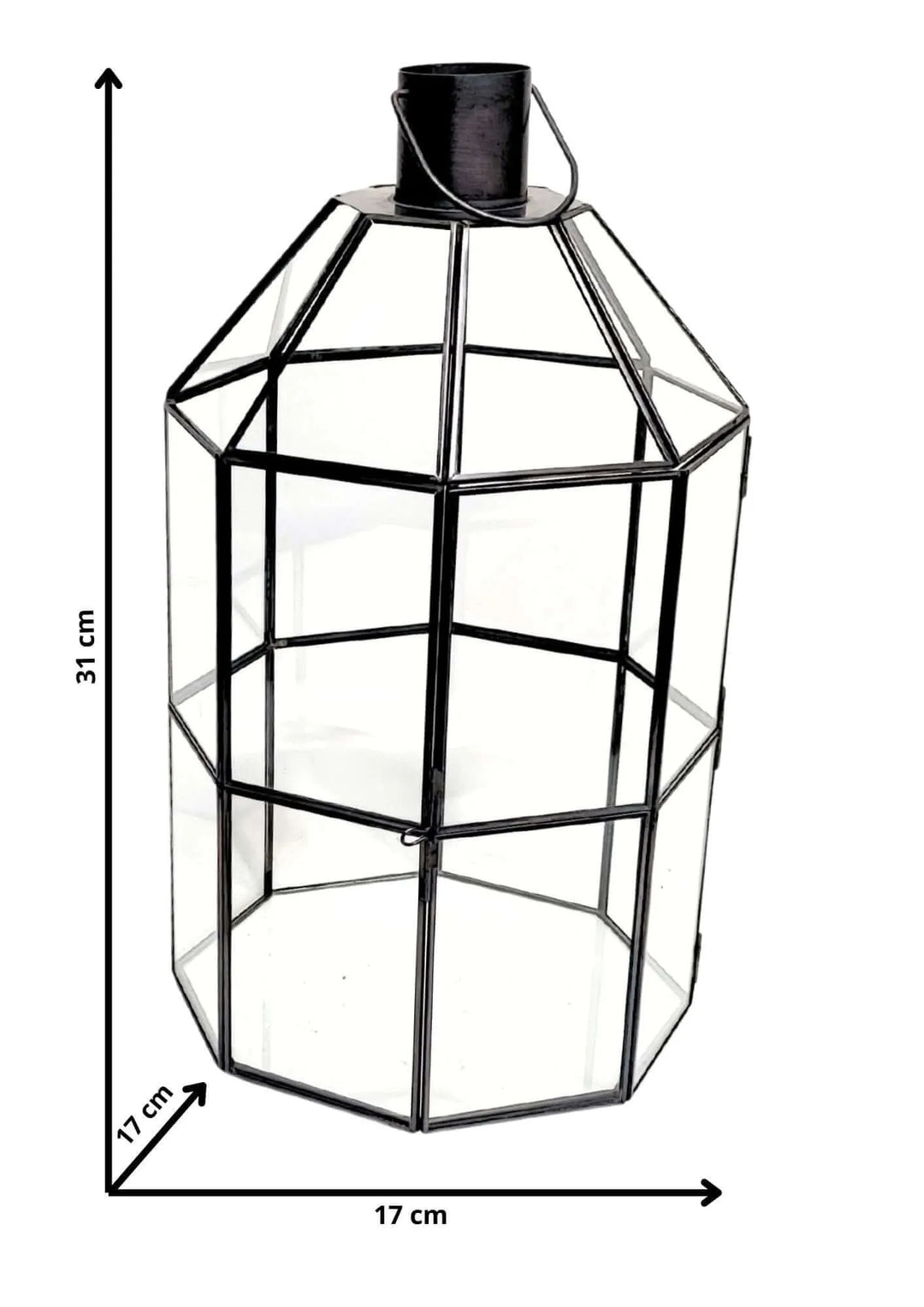 Terrarium geometrico Faro di Cristallo 2TR078 - i Giardini di Giulia