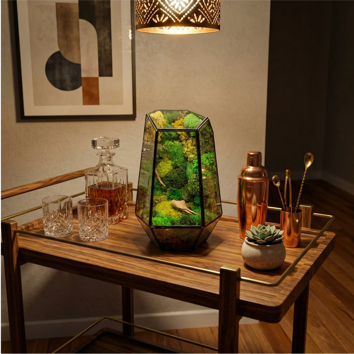Terrarium Prisma Green stabilisé