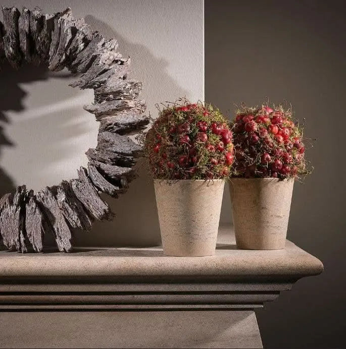Vasi per piante Claire Artstone Taupe 8x9cm - i Giardini di Giulia
